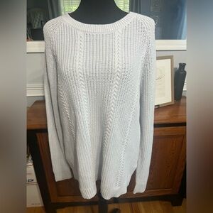 Christopher Banks Women’s Cozy Gray Cable Knit Sweater NWT